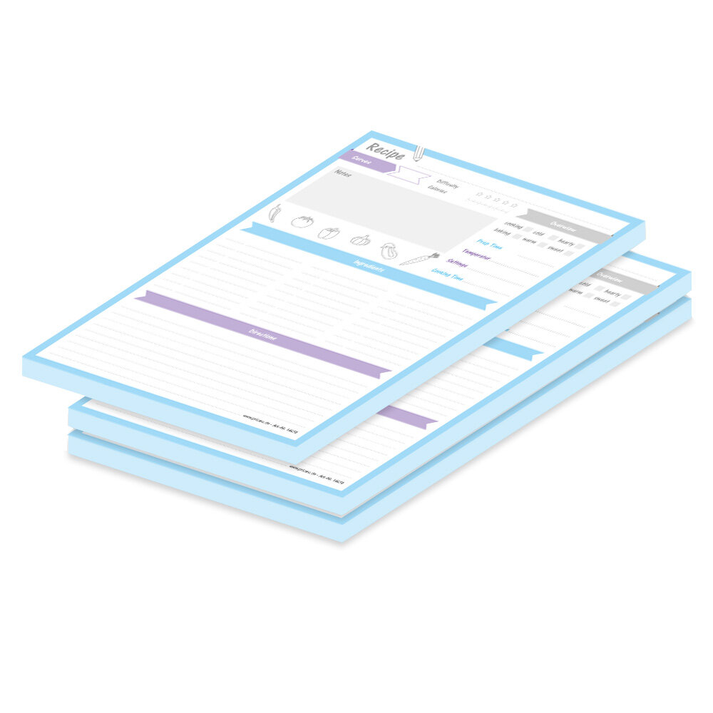 PRICARO Recipe notepad "Mixed up", A4, 25 sheets, 3 pieces pricaro.