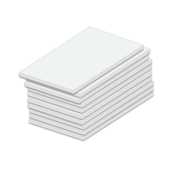 PRICARO Notizblock "Blanko", magnetisch, A7, 25 Blatt, 10 Stück