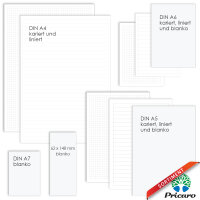 PRICARO Notizblock "Blanko", magnetisch, A7, 25 Blatt, 10 Stück