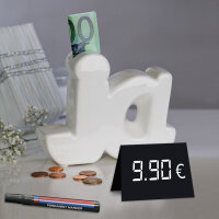 PRICARO Preisschild "Einstellig" schwarz, 50 Stück mit Marker