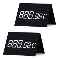 PRICARO Preisschild schwarz, 50 Stück