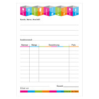 PRICARO Bestellannahmeblock "Bunt", A6