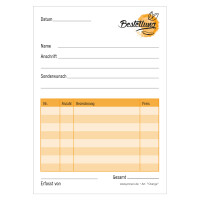 PRICARO Bestellannahmeblock "Orange", A6