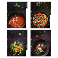 PRICARO Rezeptordner Komplett-Set "Buon Appetito zwei", A4, 8 teilig