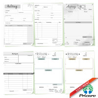 PRICARO Auftragsblock mit Durchschlag "Blätter", A5 gelocht, 5 Stück