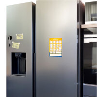 PRICARO Einkaufsliste "System", punktiert, magnetisch, A5, 50 Blatt, 3 Stück