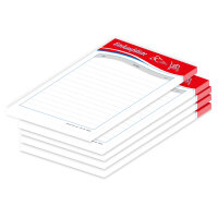 PRICARO Einkaufsliste "Speed", magnetisch, rot, A6, 50 Blatt, 5 Stück