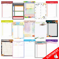 PRICARO Einkaufsliste "Typo", magnetisch, türkis, A6, 50 Blatt, 5 Stück