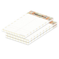 PRICARO Einkaufsliste "Zigzag", magnetisch, A5, 50 Blatt, 3 Stück