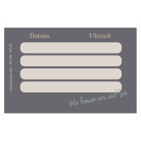 PRICARO Terminkarte "Gray", 200 Stück