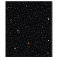 PRICARO Rezeptordner Komplett-Set "Doodles Black", A4, 8 teilig