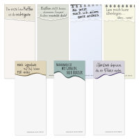 PRICARO Notizblock "Spruch 04", magnetisch, 62x148 mm, 10 Stück