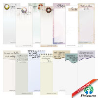 PRICARO Notizblock "Spruch 04", magnetisch, 62x148 mm, 10 Stück