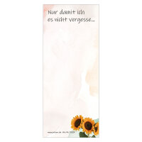 PRICARO Notizblock "Sonnenblume", magnetisch, 62x148 mm, 10 Stück