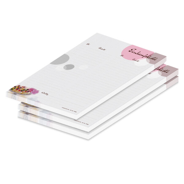 PRICARO Einkaufsliste "Sweet Pate", magnetisch, A5, 50 Blatt, 3 Stück