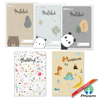 PRICARO Malblock, A4, 3 Stück