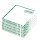 PRICARO Haftnotizen "Stempel" Grün - Erinnerung, 100 Blatt, 5 Stück 70 x 70 mm