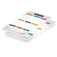 PRICARO Einkaufsliste "9 Colors", A5, 3 Stück