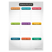 PRICARO Einkaufsliste "9 Colors", A5, 3 Stück