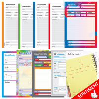 PRICARO Telefonnotizblock, A5 gelocht, blau, 5 Stück