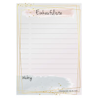 PRICARO Einkaufsliste "Golden Dots", A6, 5...