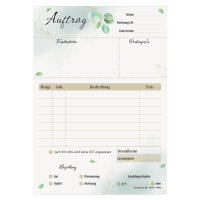 PRICARO Auftragsblock "Eukalyptus", A5, 5...