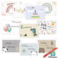 PRICARO Einladungskarten Kindergeburtstag, A6 "Party Comic", 10 Stück