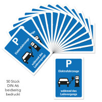 PRICARO Scheisse geparkt Flyer "Elektroauto-Schild", A6, 50 Stück