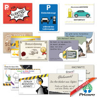 PRICARO Scheisse geparkt Flyer "Elektroauto-Schild", A6, 50 Stück
