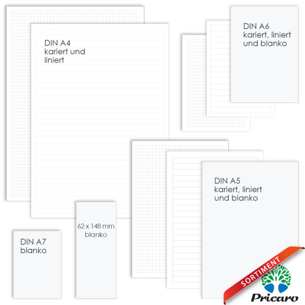 PRICARO Notizblock, A5, 3 Stück