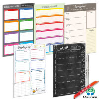 PRICARO Essensplaner "Doodles", magnetisch, A5, 50 Blatt, 3 Stück