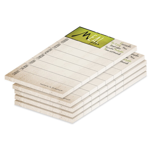 PRICARO Essensplaner "Pergament", magnetisch, A6, 5 Stück