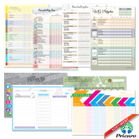 PRICARO Putzplan Hochformat magnetisch, A4, 25 Blatt, 3...