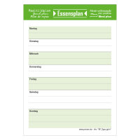 PRICARO Essensplaner "Typo-grün",...