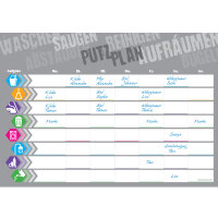 PRICARO Putzplan "Struktur", magnetisch, grau, A4, 25 Blatt, 3 Stück