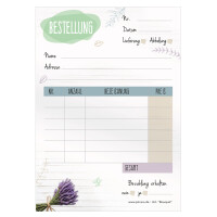 PRICARO Bestellannahmeblock "Bouquet", A6