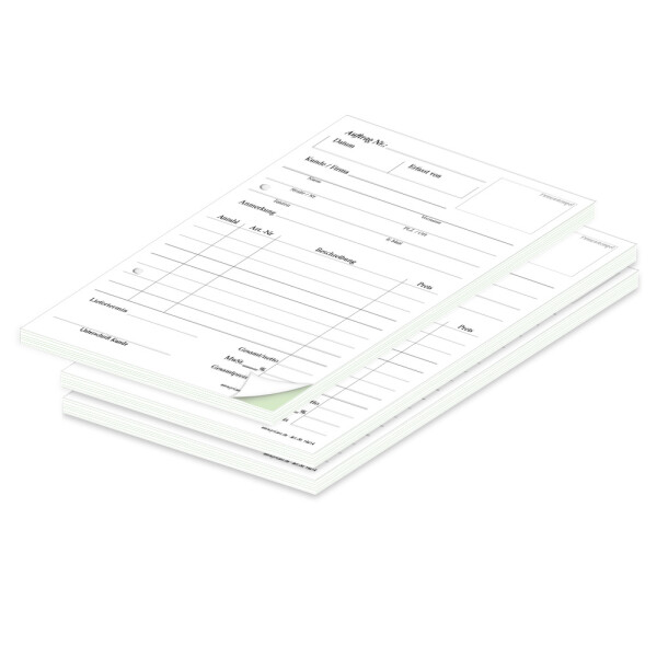 PRICARO Auftragsblock mit Durchschlag, A5 gelocht